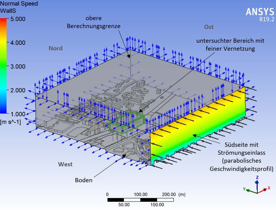 Vereinfachte Gebäudegeometrien mit exakten Positionen aus dem 3D-Stadtmodell
